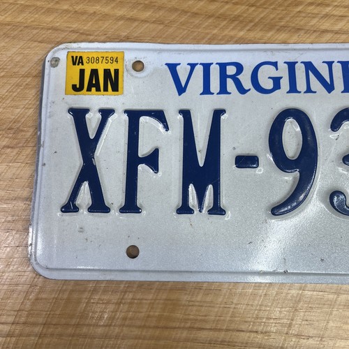 Virginia State License Plate Tags Auto Decor Craft Expired 1/13 XFM 9333 - Picture 2 of 4
