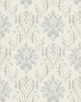 Tapete Vlies Barock Floral Creme-Beige Silber Glanz Marburg 30624 (5,41€/1Qm)