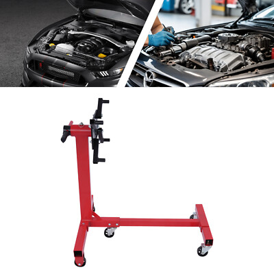 1250 Lb Engine Maintenance Stand Collapsible Motor Hoist Jack 360° Rotating Tool