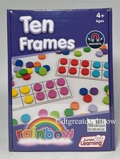 Junior Learning Rainbow Ten Frames JL614 Teach Numbers Magnetic Educational New