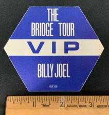 1986 BILLY JOEL THE BRIDGE TOUR BLUE VIP BACK STAGE PASS *OTTO* 2621