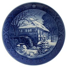 ROYAL COPENHAGEN PIATTO DI NATALE 1976 PORCELLANA COPENAGHEN ORIGINALE PRIMA SCE
