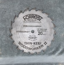 Forrest Woodworker II 10-inch x 20T Thin Kerf Saw Blade
