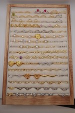 120pc Wholesale 18K Gold Plated Brass CZ Rings Mixed Styles Sizes 6-9