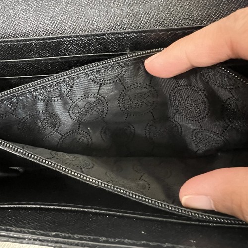Michael Kors Black Leather Wallet Classic Logo - Picture 6 of 8