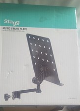 Stagg Music Stand Plate w/ Detachable Holder Arm MUS-ARM 1 Black Metal