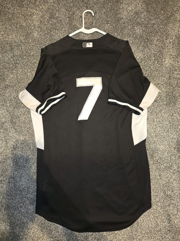 Tim Anderson Chicago White Sox Black Batting Practice Game Used Jersey Authentic