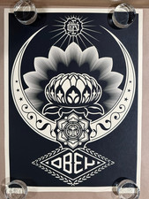 Shepard Fairey Obey LOTUS ORNAMENT Signed Numbered x/300 Screen Print 2008