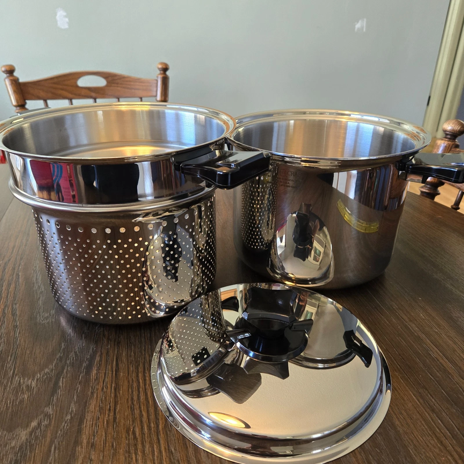 New Health Craft Surgical Steel Cooking Pot Kettle with Lid Strainer Stockpot