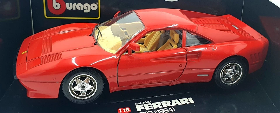 Burago 1/18 Scale Diecast 3027 - 1984 Ferrari GTO - Red - Image 4 of 4