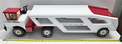 T-108 VINTAGE 70'S MIGHTY TONKA PRESSED STEEL CAR CARRIER STUNNING SHAPE