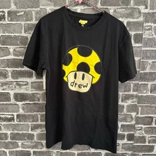 Drew House Justin Bieber toad mushroom graphic tee shirt black yellow XL XLARGE