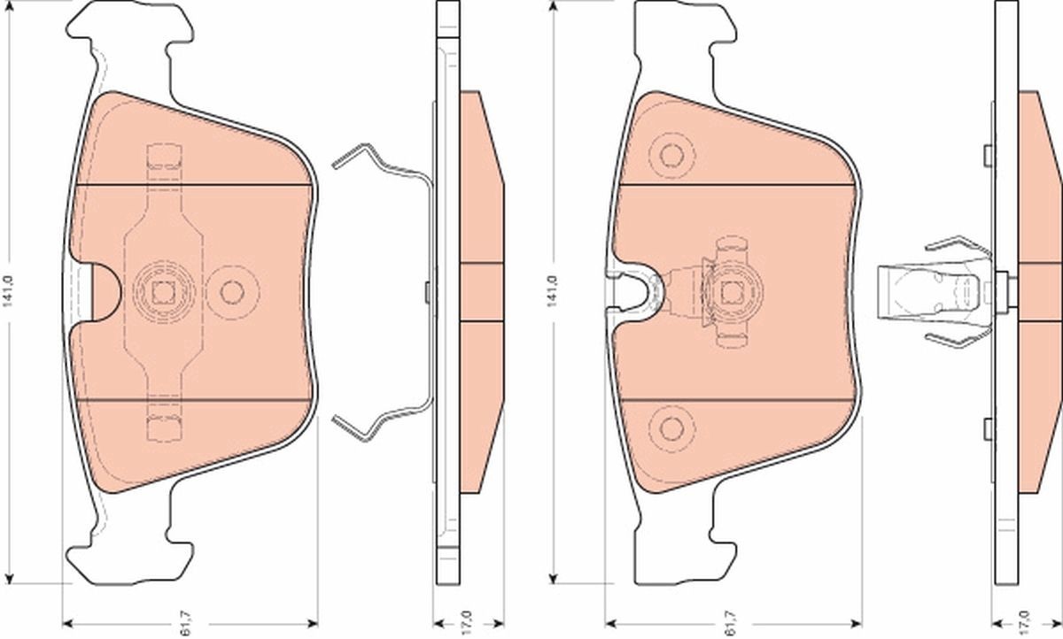 Plaquettes de frein TRW GDB1675 pour Mercedes-Benz classe C et E