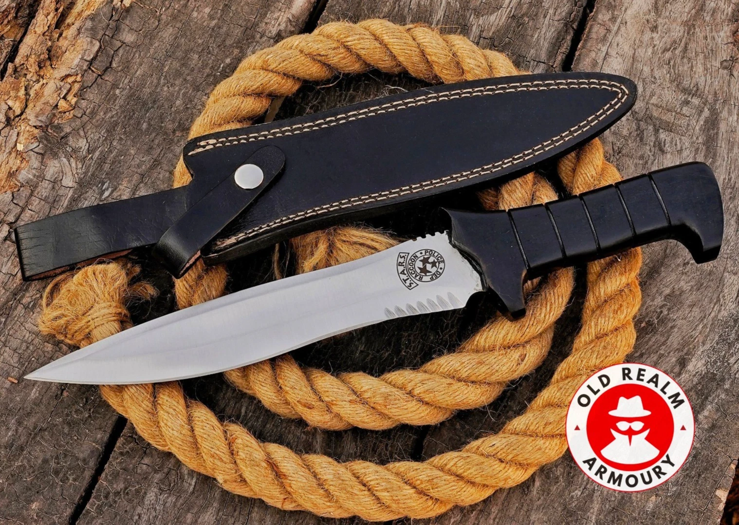 Handmade 5160 Spring Steel RE4 Leon Kennedy's Knife Bowie knife Tactical Knife 2
