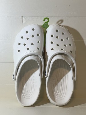 Crocs Classic/White (10001-100)/Sz: 10M-12W/(New In Bag)