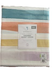 Pottery Barn Kids Kayla Rainbow Stripe Organic TWIN Duvet Cover Multi