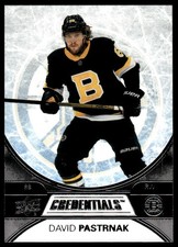 David Pastrnak 2021-22 Upper Deck Credentials #49 Boston Bruins