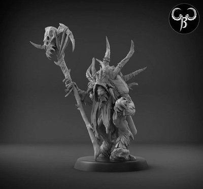 Horned Seer - Beast Spellcaster - Fallen Beasts - ClayBeastCreation