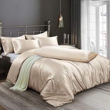 6 Pieces Satin Duvet Cover King Size Luxury Silky Bedding Duvet Cover Set wit...