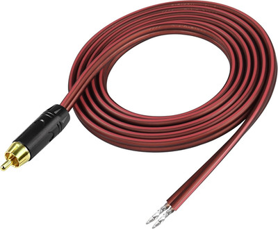 RCA Speaker Cable to Plug Adapter, Bare Wire to RCA, Audio Video Cable Repair