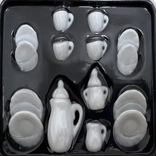 Pretend Play Ceramic Kitchen Set Handmade Educational Toy Dinner Table Kids 1F