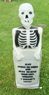 Vtg 35" Skeleton Tombstone Blow Mold R.I.P. Ashes to Ashes Empire Halloween USA
