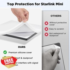 Starlink Mini Silicone Case, White Waterproof Protective Cover