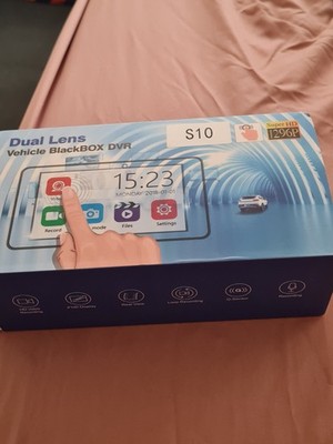 Dual Lens Vehicle Blackbox Dvr S10 Dash Camera Rear View Super Hd 1296P With Sim