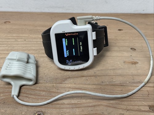 Color Wrist Watch Finger Pulse Oximeter CMS50I Virtu0x Used *No Cords*