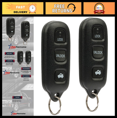 Keyless Entry Remote Key Fob for Toyota Camry Sienna Corolla Matrix Vibe, 2-Pack