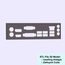 Asus Q87M-E IO Backplate, 3D Printed Shield