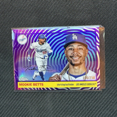 2025 Topps Chrome Platinum Mookie Betts Vibrations Refractor Numbered /250