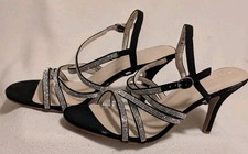 David  s Bridal Preston Women  s Heeled Sandals Black Jewel Size 10M N15