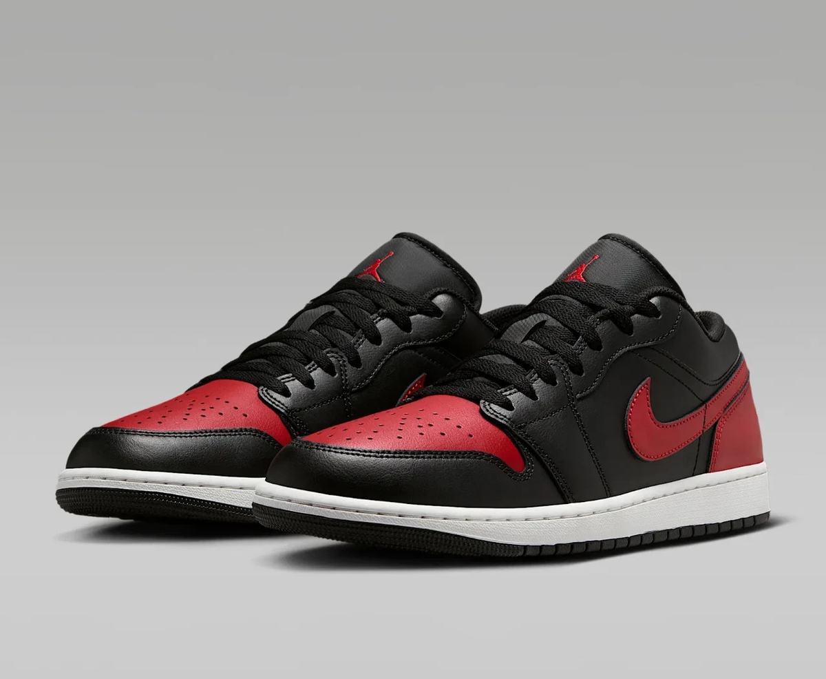 Nike Air Jordan 1 Low Bred Twist Black Varsity Red White 553558