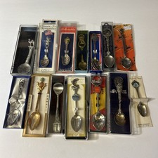 14 Vintage Souvenir Spoons in Original Boxes ...