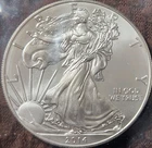 2014 Walking Liberty Eagle Silver Dollar 1 oz Lot of 2 .999 Fine. BU No Toning