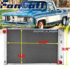 Aluminum 3 Rows Radiator For Chevy 1973-1987 C10 C20 C30 K10 Pickup V6 V8 Gas At Aluminum 3 Rows Radiator For Chevy 1973-1987 C10 C20 C30 K10 Pickup V6 V8 Gas At