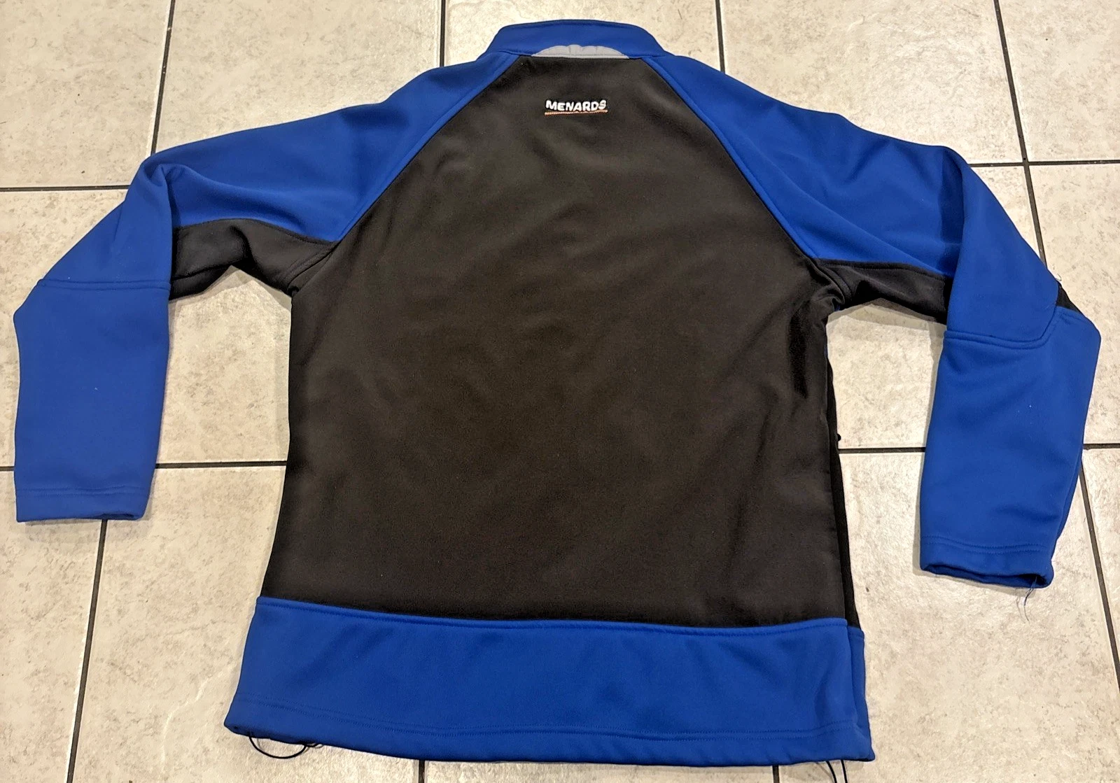 MENS SIZE L MENARDS STORE EMPLOYEE WORK UNIFORM JACKET FULL ZIPPER OUTDOOR - product detail image 4