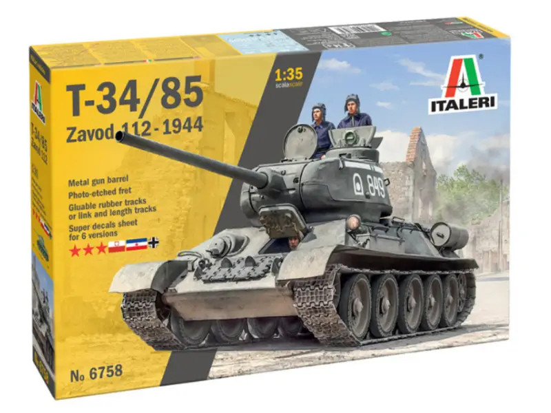Char T34/85 112 1944 Italeri 6758 maquette de char militaire 1/35