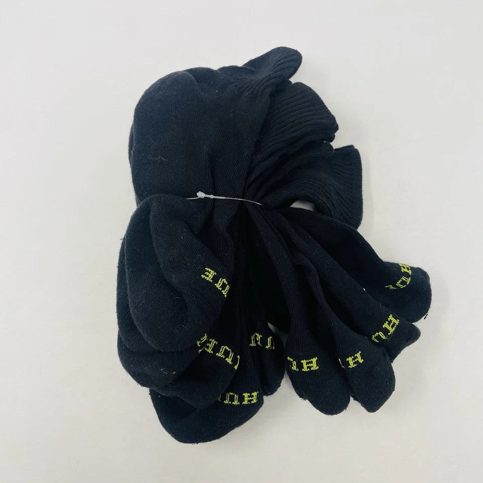 Paquete de 6 calcetines Hue para mujer talla única para la mayoría acanalados mini crew en negro 1226 Foto 3 de 4