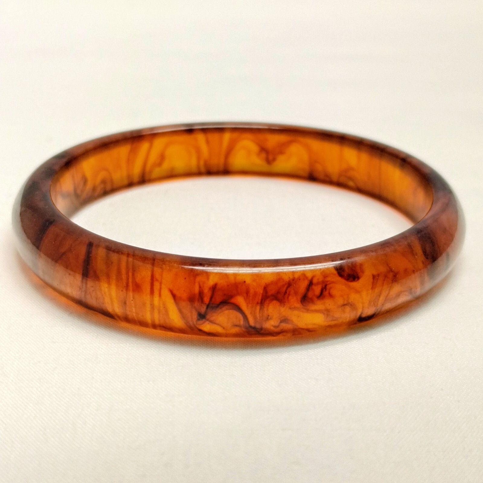 Vintage Bakelite Bangle Bracelet Root Beer Tested - image 1