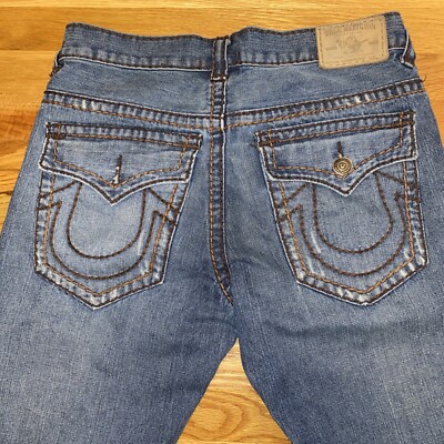 パンツ True Religion Logan Super T 30 True Religion Jeans Logan Super T Distressed Buttons Zip Fly Men's