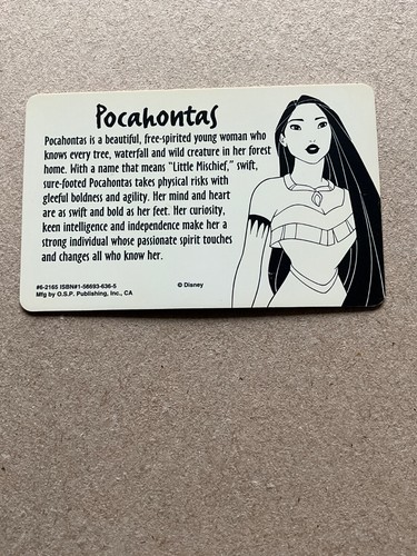Pocahontas Disney Karte O.S.P Verlag - Bild 2 von 2