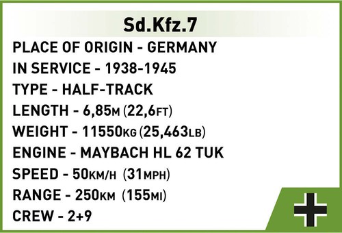 SD.KFZ.7 Half Track - COBI 2275 - 439 Bricks - Picture 11 of 11