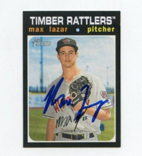 MAX LAZAR SIGNED 2020 TOPPS HERITAGE MINOR LEAGUE BASEBALL CARD AUTO