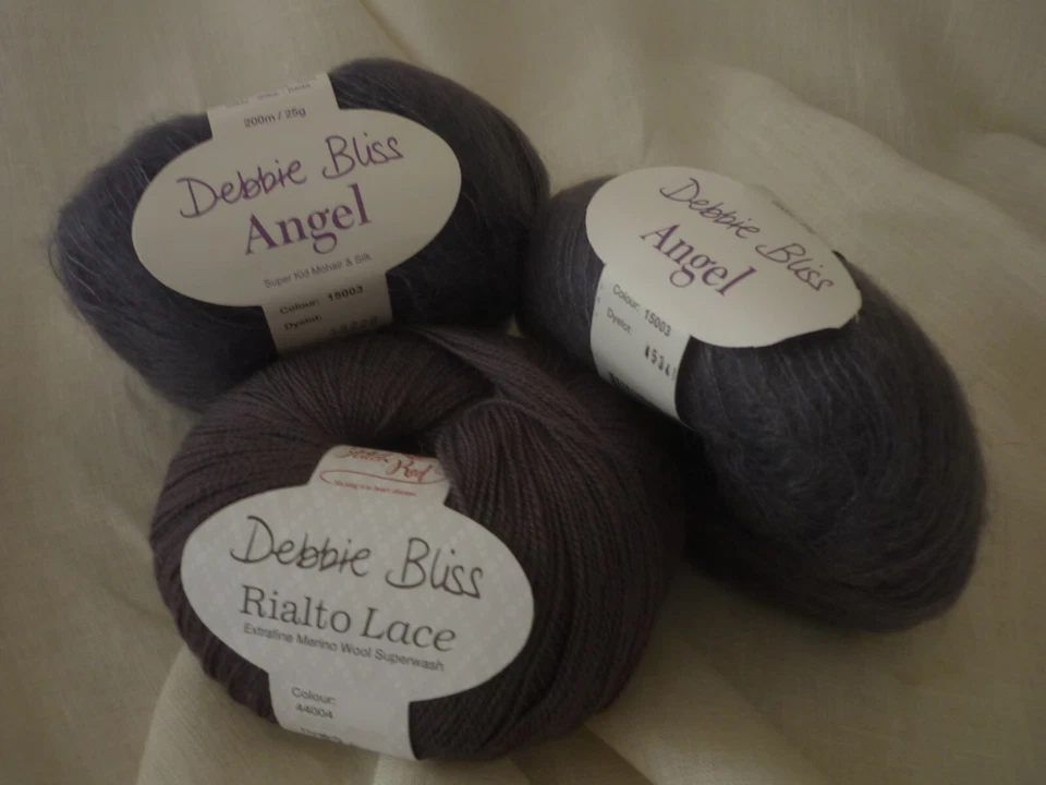 Debbie Bliss RIALTO LACE 004 Charcoal 🧶 2x ANGEL Fb. 003 Charcoal 🐛 100g (8) - Bild 3 von 4