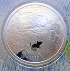 1 oz. 2020 YEAR OF THE RAT V3 Silver Shield Mini-Mintage Proof .999 fine silver