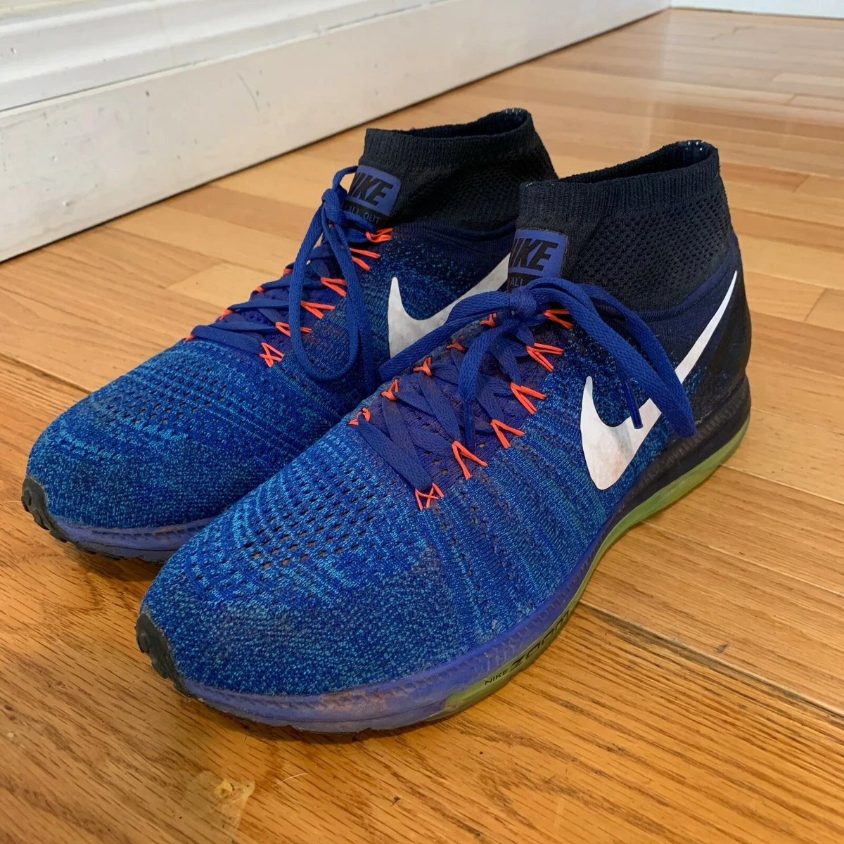 Nike Air Zoom All Out Flyknit Racer Blue Obsidian Glow Green/Blue Lightweight NIKE AIR ZOOM ALL OUT FLYKNIT RACER BLUE OBSIDIAN GLOW  main image 4