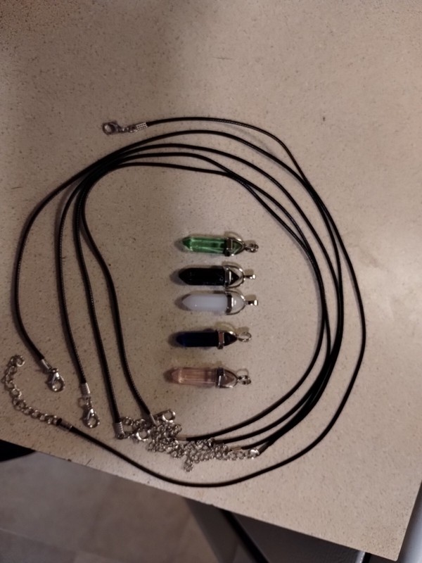 5 Lot Relaxation Fashion crystal Necklace New,  To Add To Your Collection.