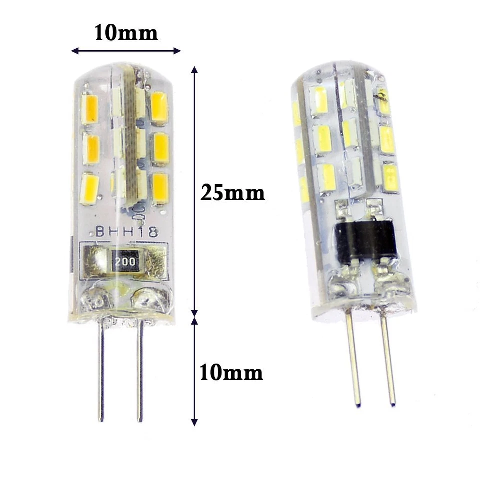 10Pcs G4 LED Light Bulb 1.5W Non-Dimmable Cool Warm White 110 Lumen 3200K DC 12V - image 2 of 4